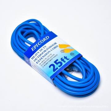 STOCK IN US! 25ft  14/3 SJTW  3 Prong Outdoor heavy duty Extension Cord with Lighted Power Block for Construction Use (25 Foot)